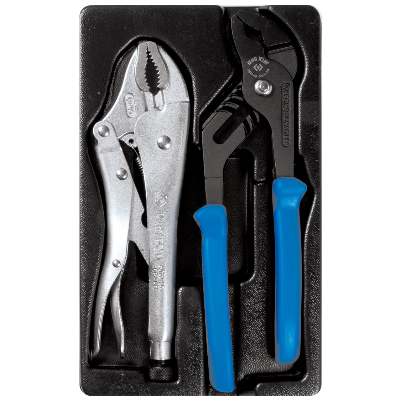 Набор переставные клещи и зажим, ложемент, 2 предмета KING TONY 9-40102GP купить по цене 4 180 ₽ в интернет магазине ТЕХСАД