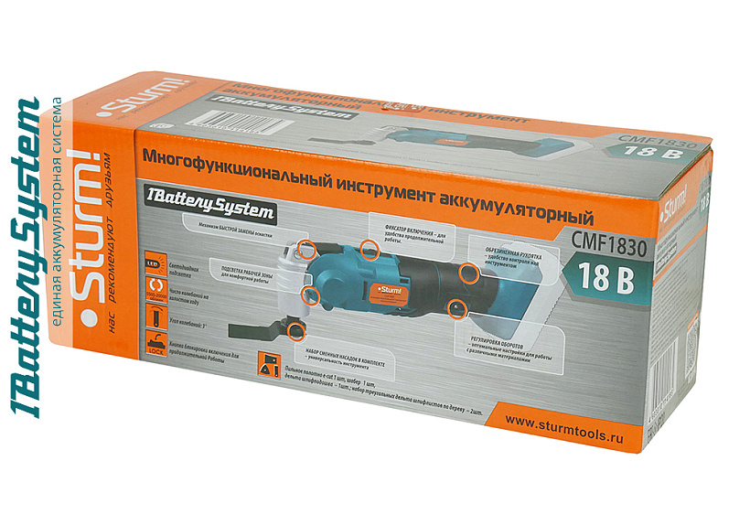 Аккумуляторный  реноватор Sturm! CMF1830 1BatterySystem купить по цене 5 150 ₽ в интернет магазине ТЕХСАД