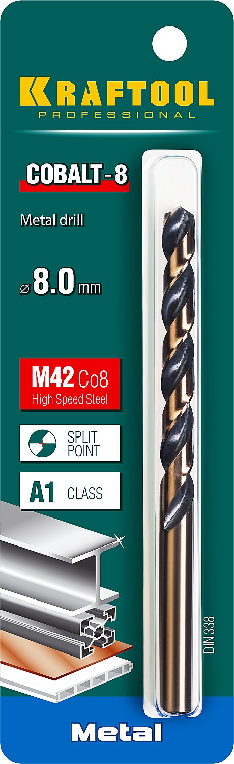KRAFTOOL Ø 8 х 117 мм, HSS-Co (8%), класс A, сверло по металлу 29656-8 Pro KRAFTOOL Ø 8 х 117 мм, HSS-Co (8%), класс A, сверло по металлу 29656-8 Pro купить по цене 560 ₽ в интернет магазине ТЕХСАД