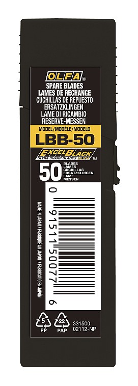 OLFA 18 мм, 50 шт, лезвие сегментированное EXCEL BLACK OL-LBB-50 купить по цене 2 630 ₽ в интернет магазине ТЕХСАД