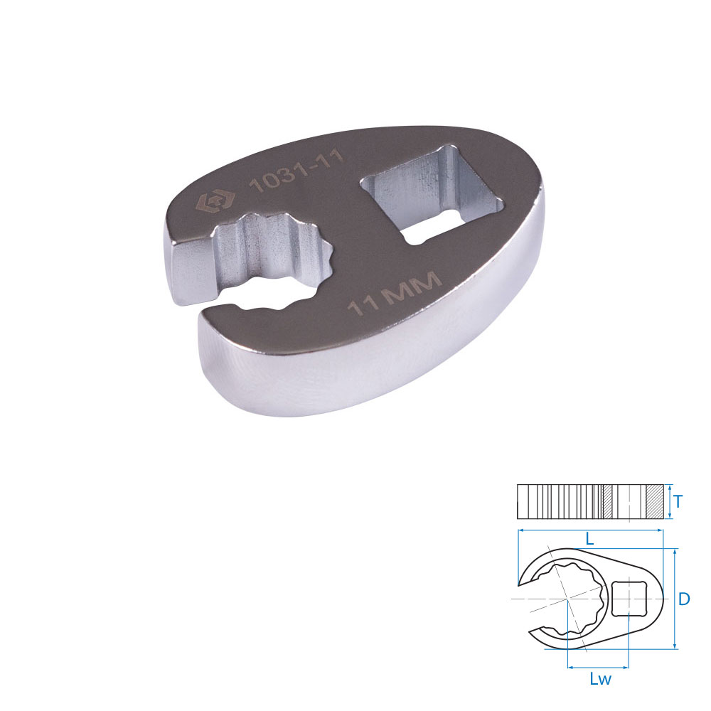 Ключ разрезной (воронья лапка) 11 мм, 3/8'' KING TONY 1031-11R купить по цене 570 ₽ в интернет магазине ТЕХСАД
