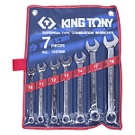 Набор комбинированных ключей, 10-19 мм, 7 предметов KING TONY 1207MR купить по цене 3 160 ₽ в интернет магазине ТЕХСАД