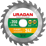 URAGAN 200 х 32/30 мм, 24Т, диск пильный по дереву Fast 36800-200-32-24_z01 купить по цене 490 ₽ в интернет магазине ТЕХСАД