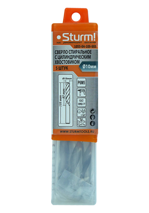 Сверло по металлу Sturm! 1055-04-10S-SS5 купить по цене 720 ₽ в интернет магазине ТЕХСАД