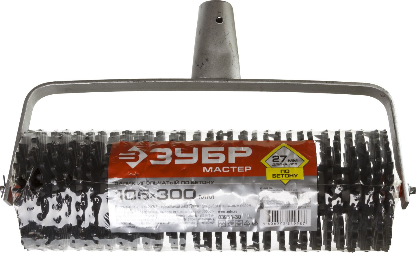 ЗУБР 105 х 300 мм, пластмассовые иглы 28 мм, по бетону, под удлинитель, валик игольчатый 03954-30 МАСТЕР купить по цене 475 ₽ в интернет магазине ТЕХСАД