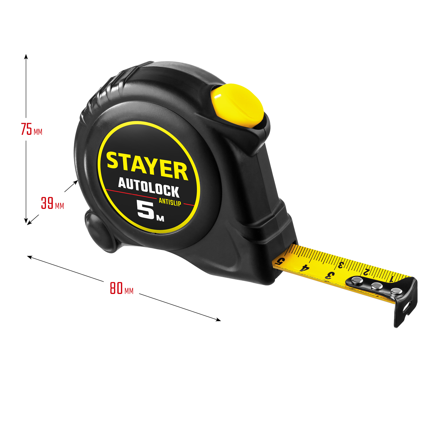 STAYER 5 м х 19 мм, с автостопом рулетка 2-34126-05-19_z02 купить по цене 304 ₽ в интернет магазине ТЕХСАД