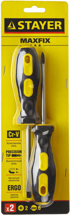 STAYER 2 шт., набор отверток 2513-H2_z01 купить по цене 146 ₽ в интернет магазине ТЕХСАД