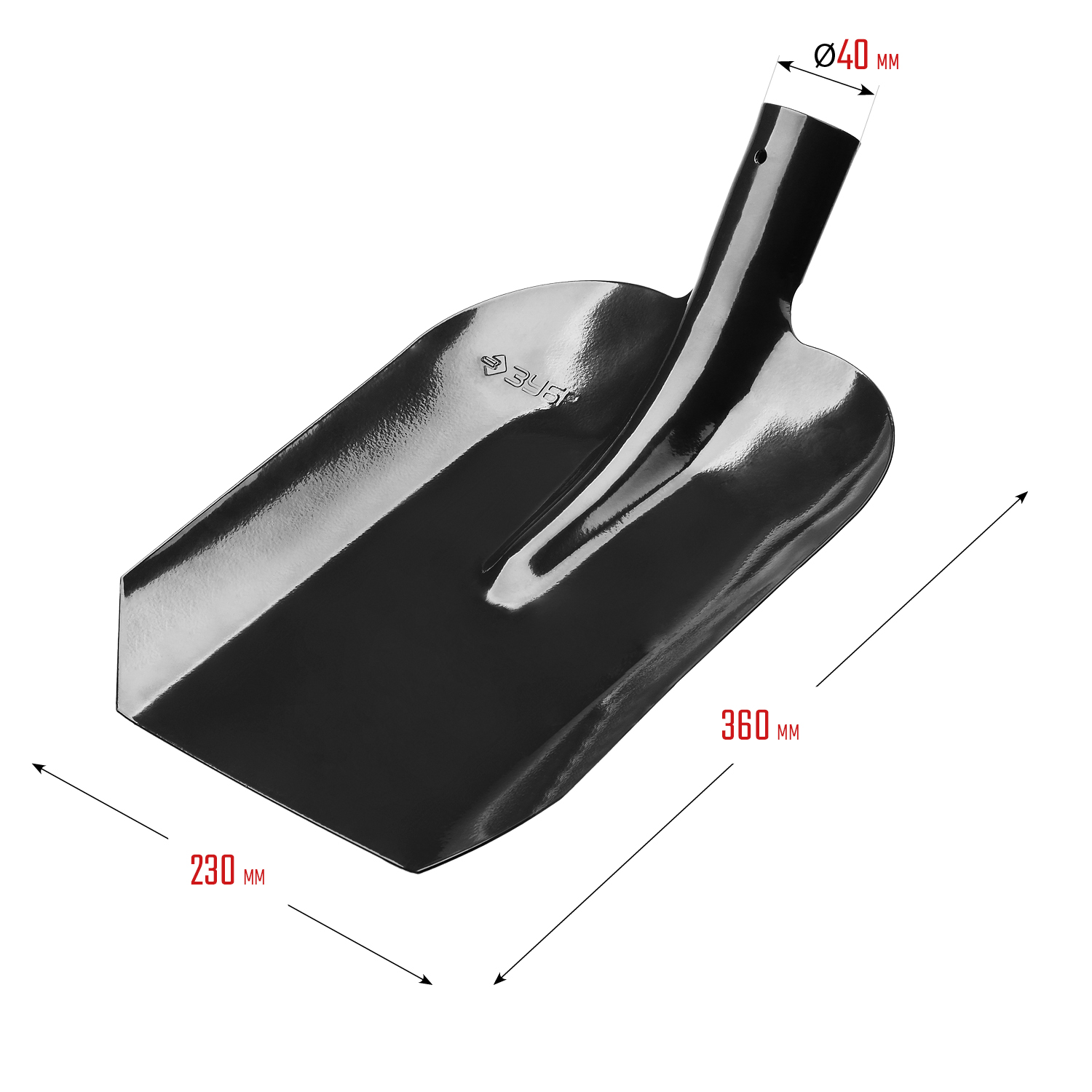 ЗУБР 346x235 мм, стальное полотно, лопата совковая ЛСП 39426 купить по цене 460 ₽ в интернет магазине ТЕХСАД