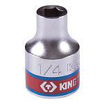 Головка торцевая стандартная шестигранная 3/8'', 1/4'', дюймовая KING TONY 333508S купить по цене 120 ₽ в интернет магазине ТЕХСАД