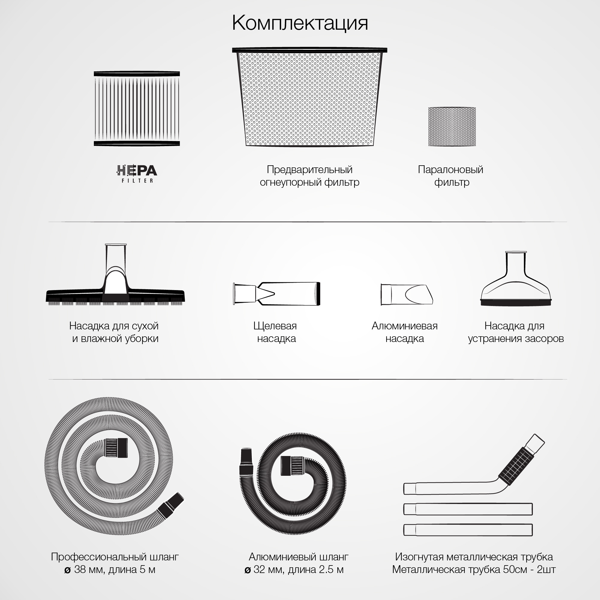 Пылесос промышленный DAEWOO DAVC 6030S купить по цене 32&nbsp;990 ₽ в интернет магазине ТЕХСАД