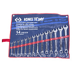 Набор комбинированных ключей, 8-24 мм, 14 предметов KING TONY 1215MR01 Набор комбинированных ключей, 8-24 мм, 14 предметов KING TONY 1215MR01 купить по цене 7 420 ₽ в интернет магазине ТЕХСАД