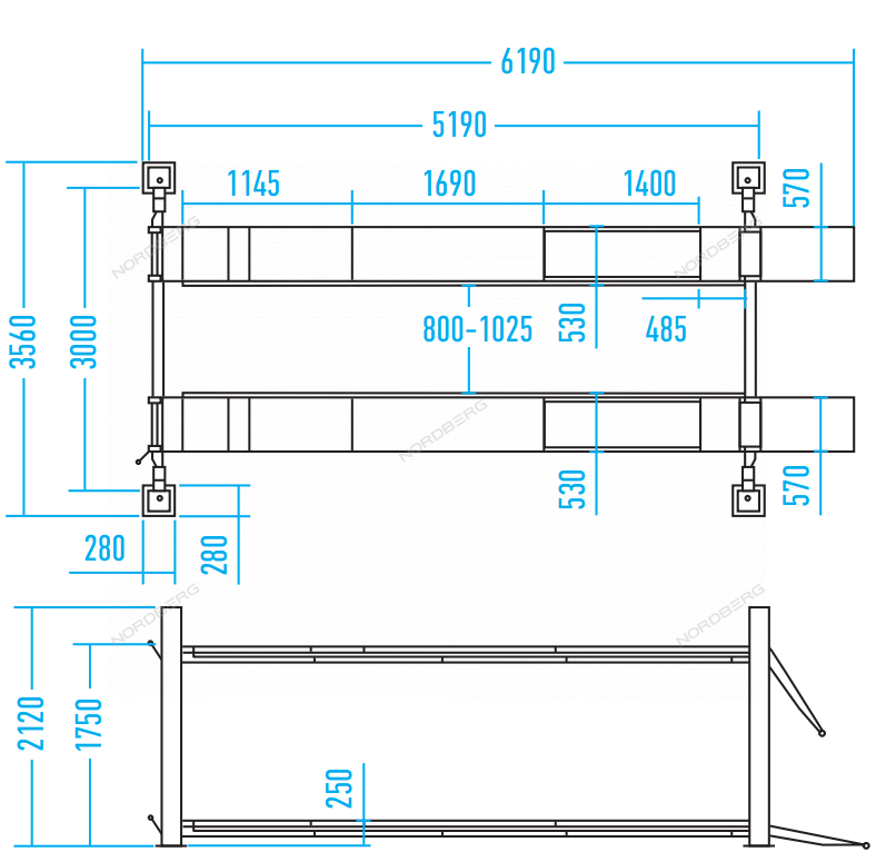 Подъемник электрогидравлический, 5 т, 380 В, с траверсой NORDBERG 4450g купить по цене 500 475 ₽ в интернет магазине ТЕХСАД