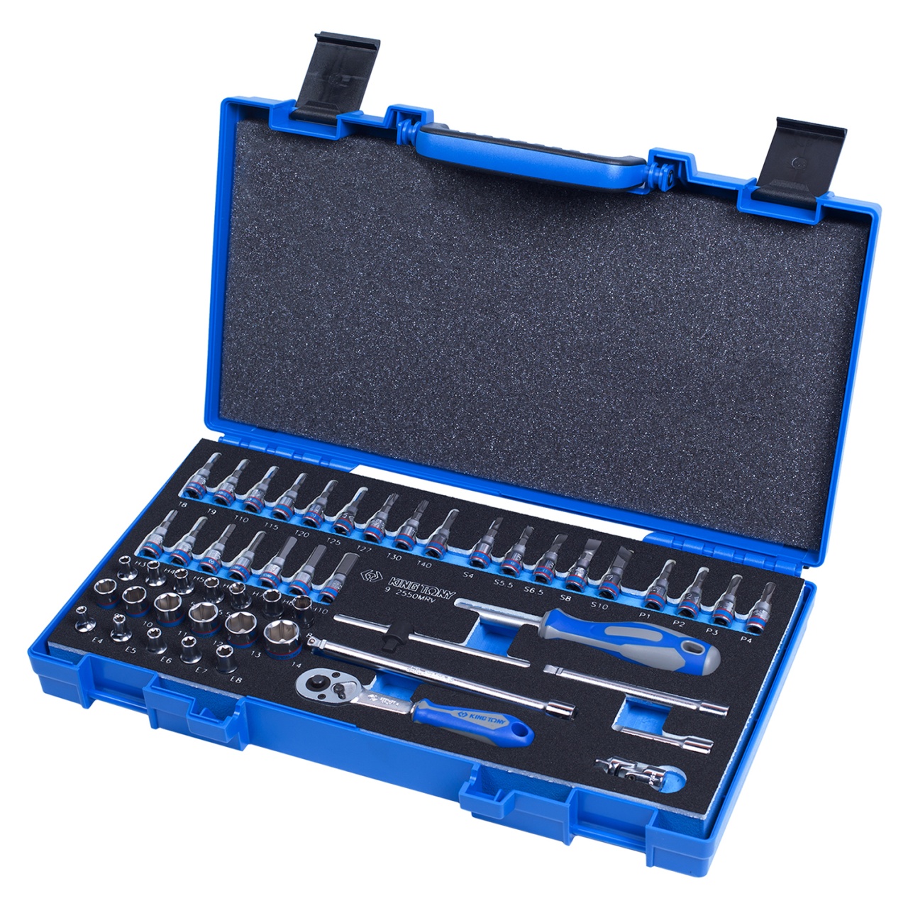 Набор торцевых головок с принадлежностями 1/4'', шестигранные, 4-14 мм, 50 предметов KING TONY 2550MRV купить по цене 10 650 ₽ в интернет магазине ТЕХСАД