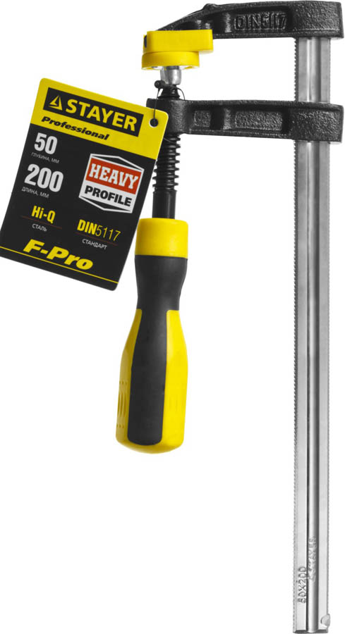 STAYER F 200х50 мм, струбцина 32095-050-200 купить по цене 580 ₽ в интернет магазине ТЕХСАД