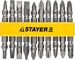 STAYER 10 шт., набор двусторонних битов 2605-H10_z01 купить по цене 400 ₽ в интернет магазине ТЕХСАД