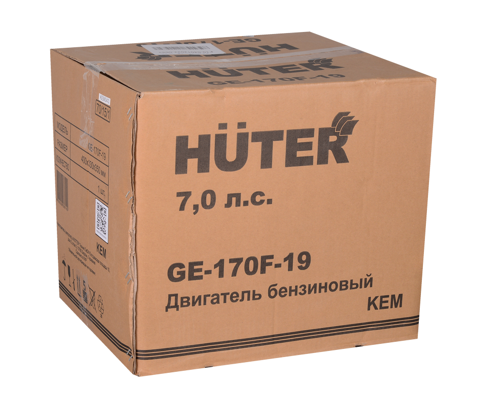 Двигатель бензиновый HUTER GE-170F-19 купить по цене 10&nbsp;290 ₽ в интернет магазине ТЕХСАД