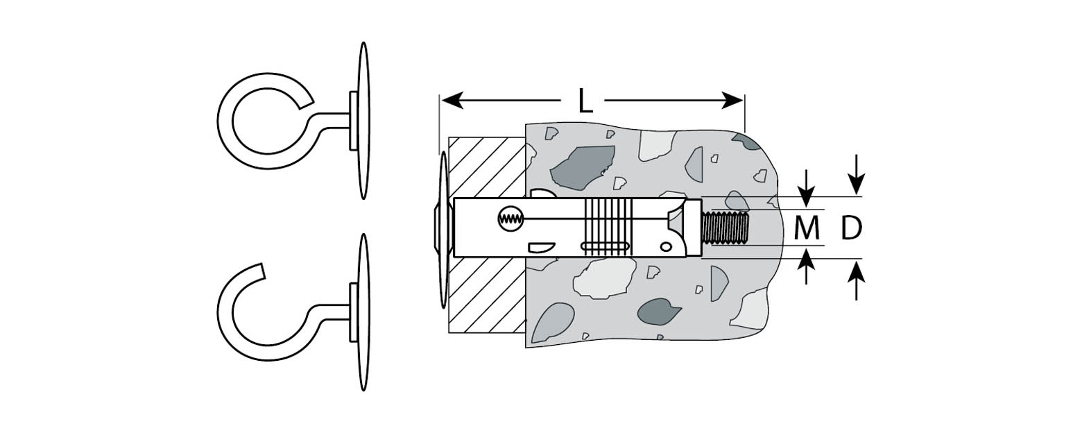 ЗУБР 2 шт., М5х46х5 мм, оцинкованный, анкер облегченный с полукольцом 4-302416-05-046 купить по цене 62 ₽ в интернет магазине ТЕХСАД
