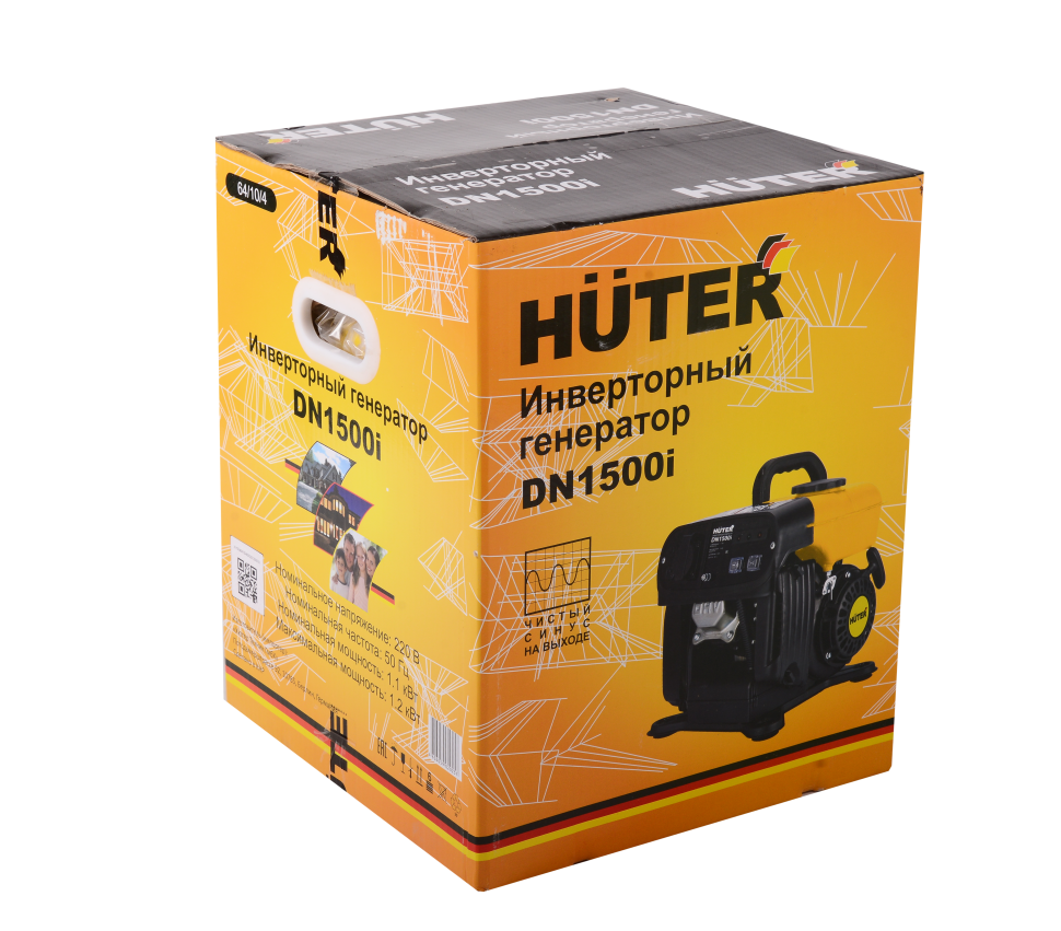 Инверторный генератор HUTER DN1500i купить по цене 25&nbsp;790 ₽ в интернет магазине ТЕХСАД