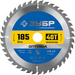 ЗУБР 185 x 20 мм, 40Т, диск пильный по дереву Оптима 36903-185-20-40_z01 купить по цене 1 210 ₽ в интернет магазине ТЕХСАД