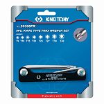 Набор Г-образных Torx, T9-T40, складные, 8 предметов KING TONY 20308PR купить по цене 1 240 ₽ в интернет магазине ТЕХСАД