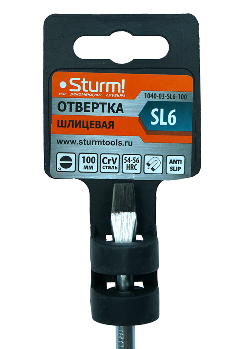 Отвертка Sturm! 1040-03-SL6-100 купить по цене 120 ₽ в интернет магазине ТЕХСАД