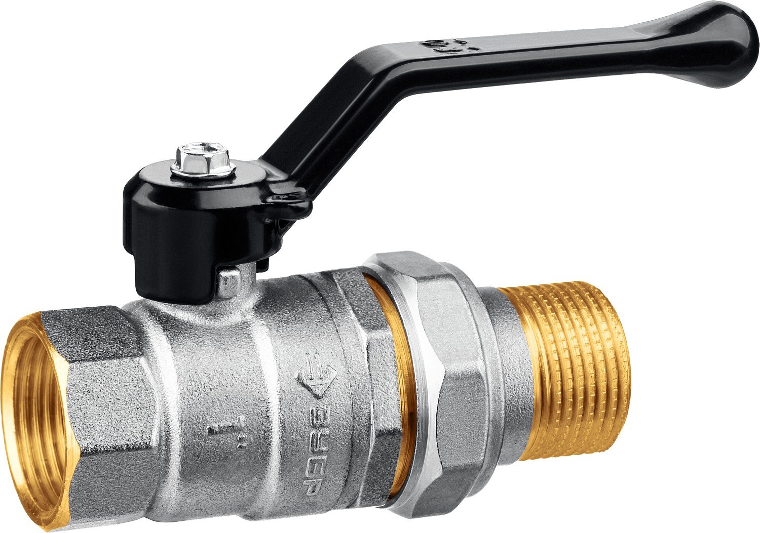 ЗУБР d=1'' кран шаровой полнопроходной с накидной гайкой, ручка, ''мама-папа'' 51320-1 купить по цене 1 620 ₽ в интернет магазине ТЕХСАД