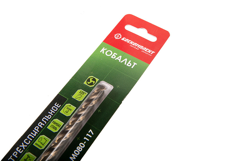 Сверло по металлу БОЕКОМПЛЕКТ B1055-M080-117 купить по цене 440 ₽ в интернет магазине ТЕХСАД