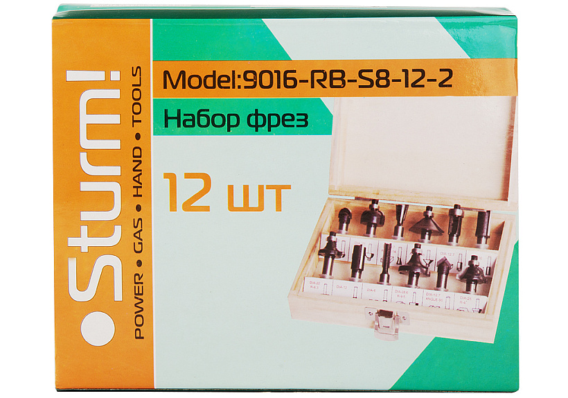 Набор фрез Sturm! 9016-RB-S8-12-2 купить по цене 2 540 ₽ в интернет магазине ТЕХСАД