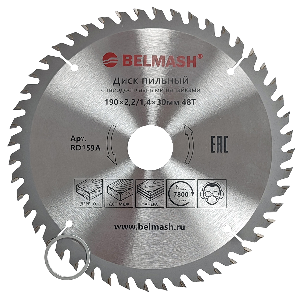 Диск пильный BELMASH 190×2,4/1,5×30 48Т купить по цене 940 ₽ в интернет магазине ТЕХСАД