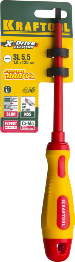 KRAFTOOL SL5.5х125 мм, отвертка высоковольтная 250083-5.5-125 купить по цене 430 ₽ в интернет магазине ТЕХСАД