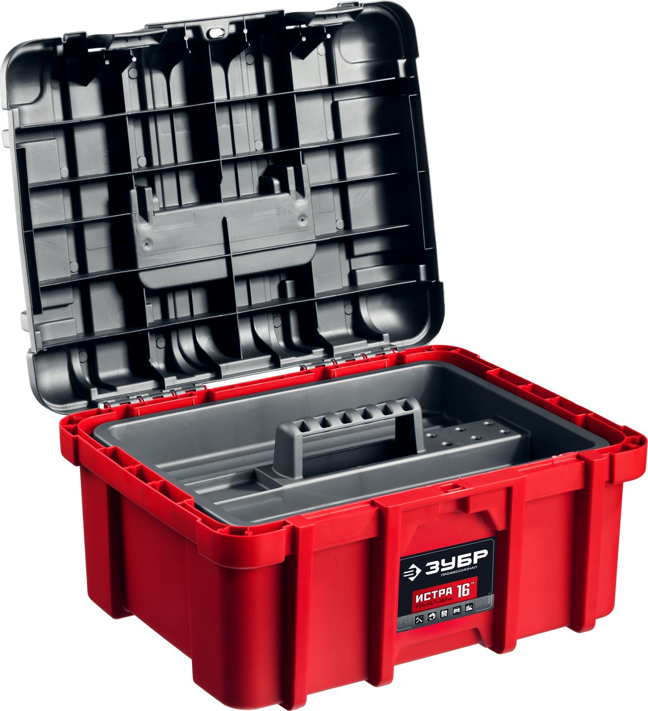 ЗУБР 420 х 205 х 330 мм (16''), пластиковый, ящик для инструмента ''ИСТРА-16'' 38132-16_z01 купить по цене 3 750 ₽ в интернет магазине ТЕХСАД