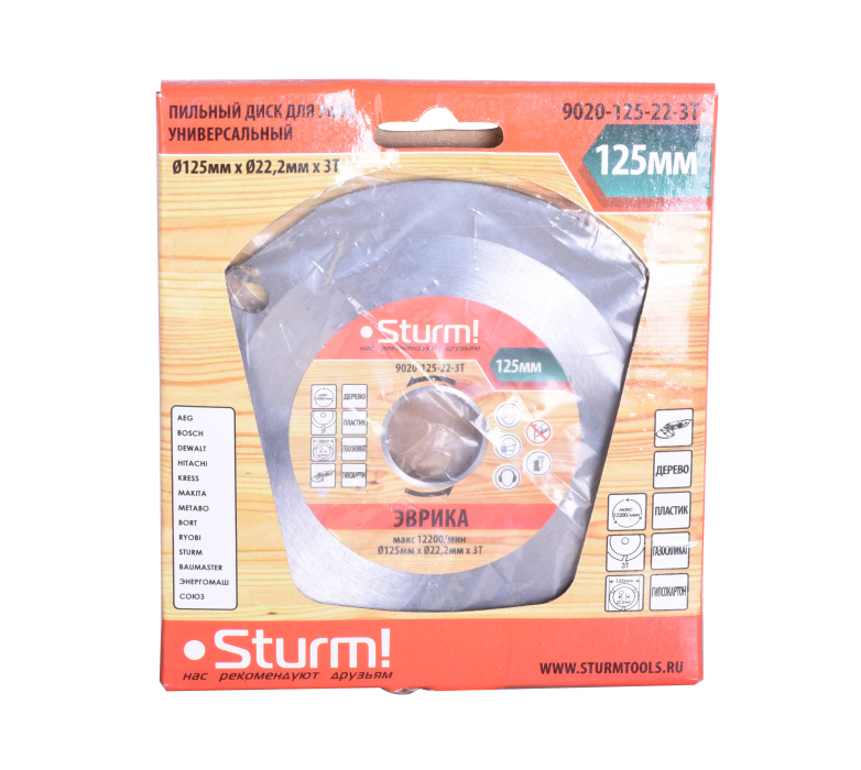 Диск пильный Sturm! 9020-125-22-3T купить по цене 740 ₽ в интернет магазине ТЕХСАД