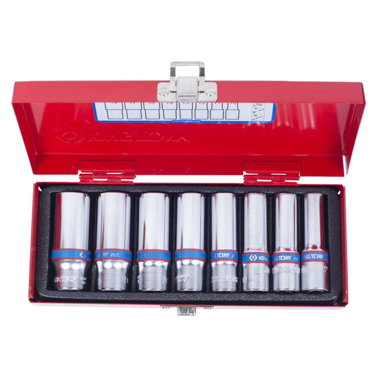 Набор глубоких торцевых головок 3/8'', шестигранные, 10-19 мм, 8 предметов KING TONY 3508MR купить по цене 2 520 ₽ в интернет магазине ТЕХСАД