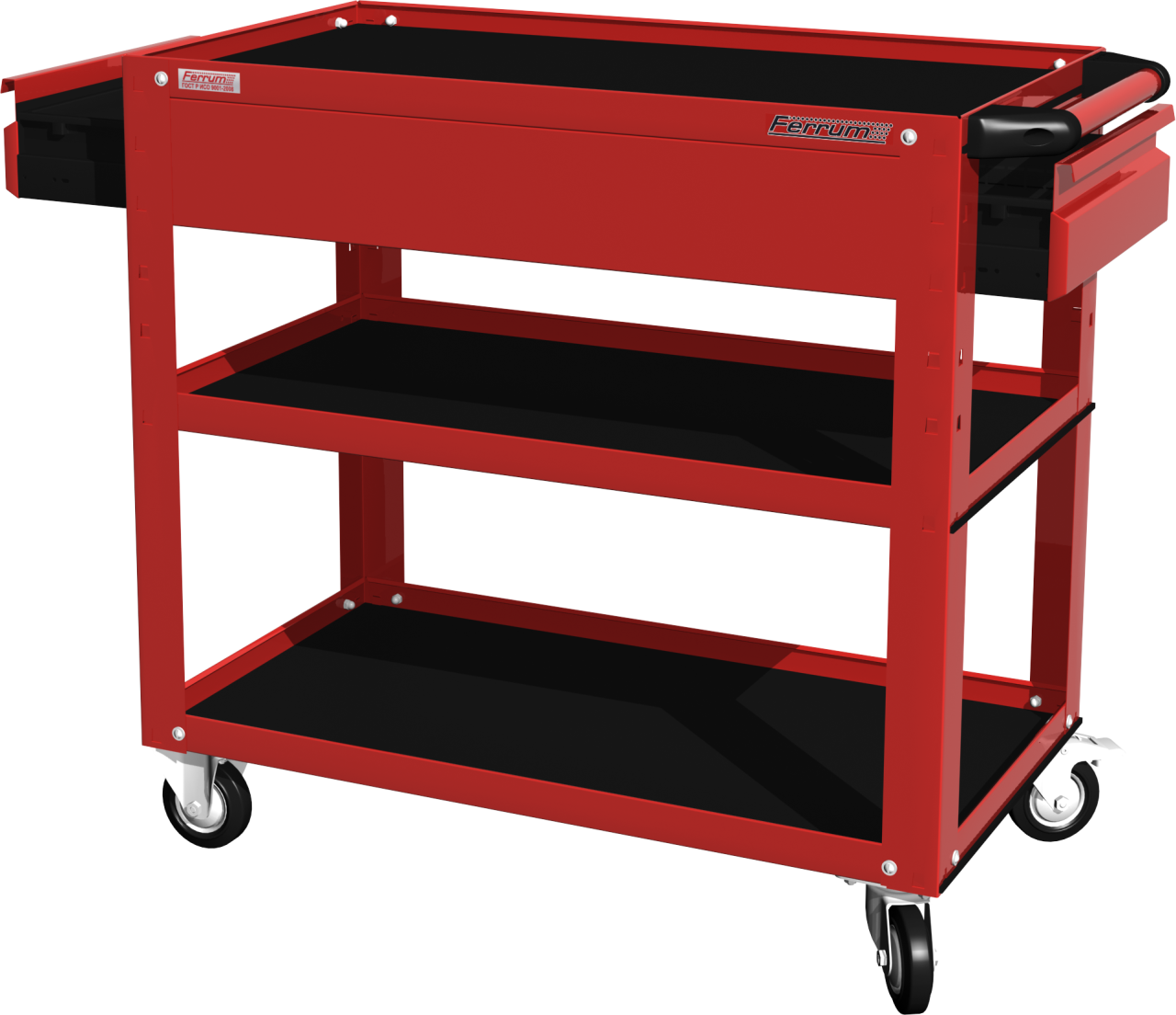 Тележка открытая, 3 полки и 2 ящика, красная FERRUM 02.232-3000 купить по цене 13 751 ₽ в интернет магазине ТЕХСАД