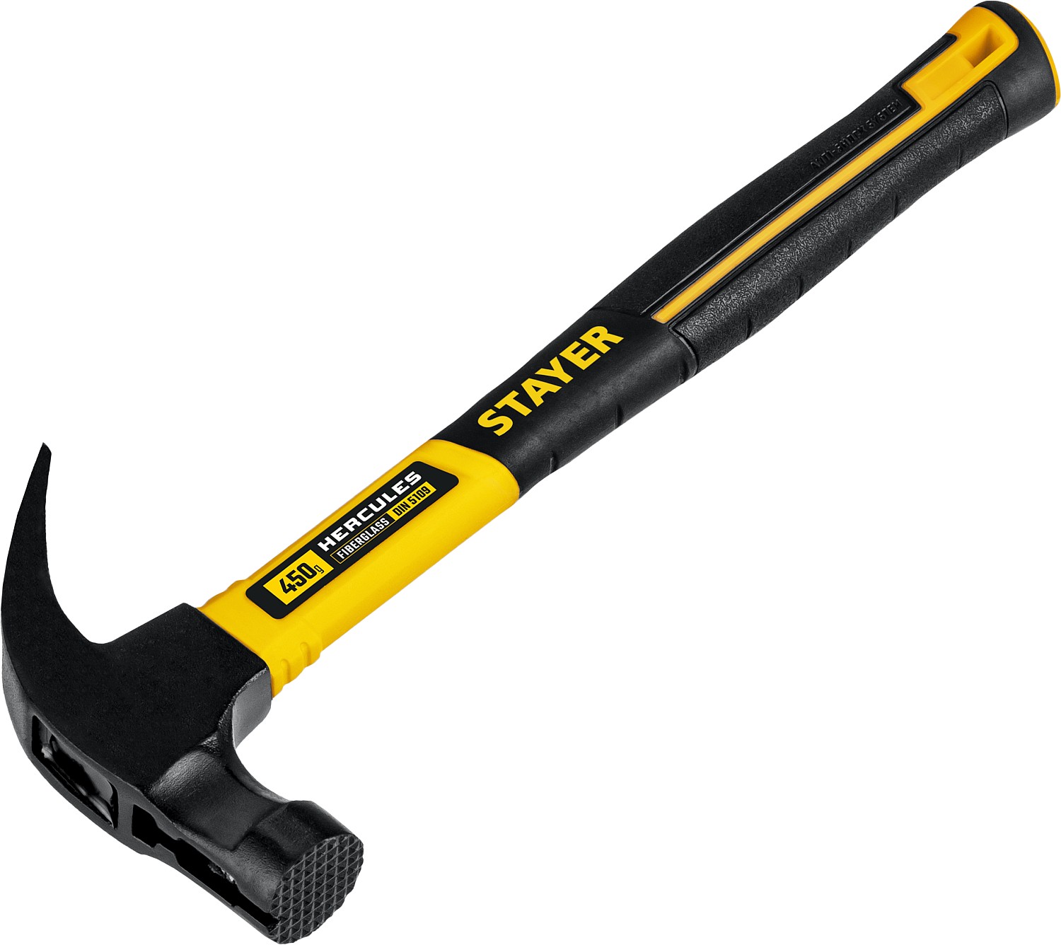 STAYER 450 г, молоток-гвоздодер с фиберглассовой рукояткой Hercules-M 2027-450_z01 Professional купить по цене 820 ₽ в интернет магазине ТЕХСАД