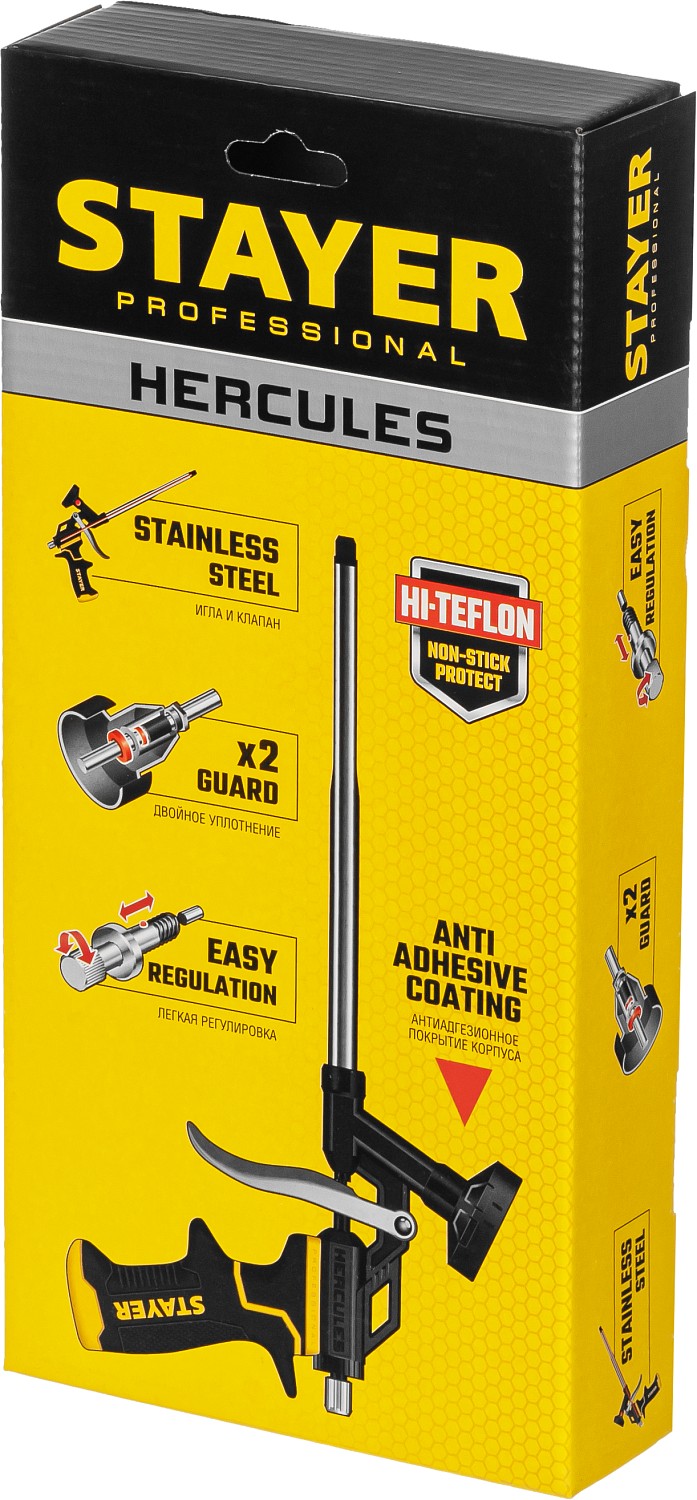 STAYER профессиональный пистолет для монтажной пены HERCULES 06861_z03 Professional STAYER профессиональный пистолет для монтажной пены HERCULES 06861_z03 Professional купить по цене 1 180 ₽ в интернет магазине ТЕХСАД
