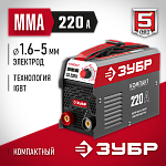 ЗУБР 220 А, MMA, сварочный аппарат, инверторный СА-220К Мастер купить по цене 8 440 ₽ в интернет магазине ТЕХСАД