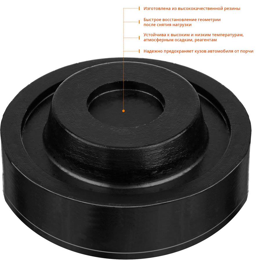 ЗУБР D65/d37/H27 мм, опора резиновая для домкрата РГ-37 43007-37 Профессионал купить по цене 176 ₽ в интернет магазине ТЕХСАД