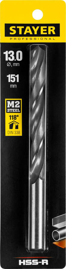 STAYER Ø 13 х 151 мм, сверло спиральное по металлу 29602-13 Professional купить по цене 570 ₽ в интернет магазине ТЕХСАД
