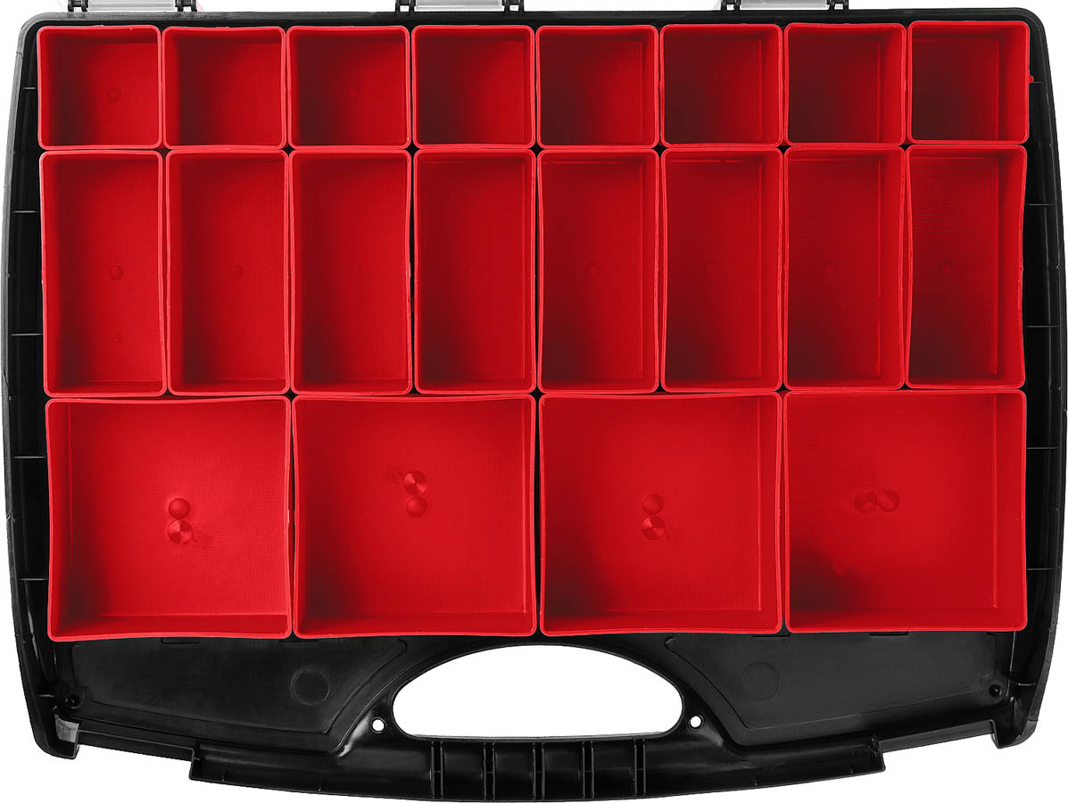 ЗУБР 425 х 330 х 60, пластиковый, органайзер со съемными лотками ВОЛГА-20 38034-20 купить по цене 820 ₽ в интернет магазине ТЕХСАД