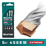 KRAFTOOL 5 шт: Ø 4-5-6-8-10 мм, 3-х гранный хвостовик, набор сверл по бетону EXTREME 29166-H5 купить по цене 940 ₽ в интернет магазине ТЕХСАД