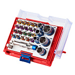 Набор вставок (бит) 1/4'', PH, PZ, Hex, Torx, Slotted, 28 предметов МАСТАК 058-10028C купить по цене 2 600 ₽ в интернет магазине ТЕХСАД