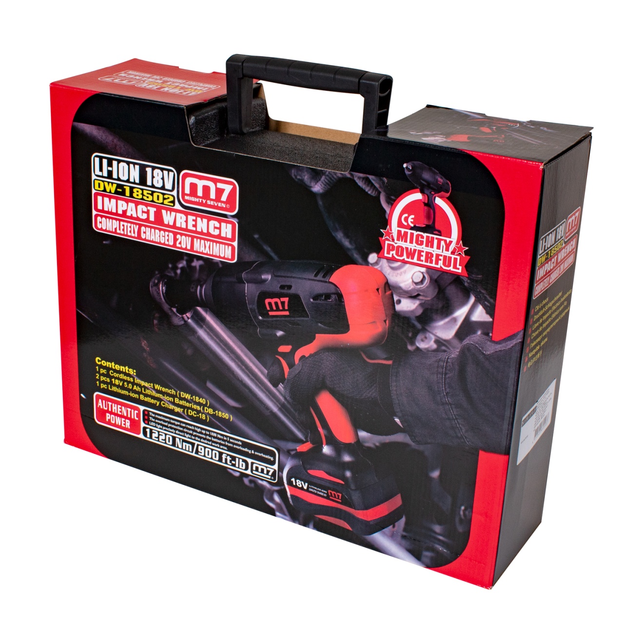 Гайковерт аккумуляторный ударный 1/2'', 1220 Нм, 18 В, 4 предмета, кейс MIGHTY SEVEN DW-18502 купить по цене 41&nbsp;400 ₽ в интернет магазине ТЕХСАД