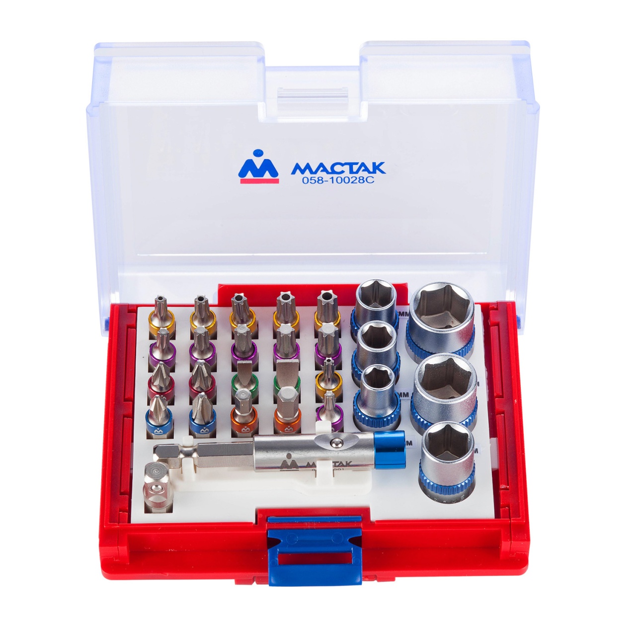 Набор вставок (бит) 1/4'', PH, PZ, Hex, Torx, Slotted, 28 предметов МАСТАК 058-10028C купить по цене 2 600 ₽ в интернет магазине ТЕХСАД