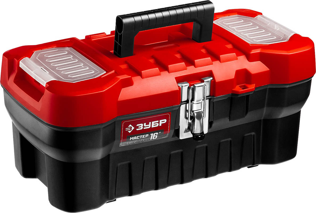 ЗУБР 410 x 210 x 175 мм, (16''), пластиковый, ящик для инструментов МАСТЕР-16 38180-16_z02 купить по цене 896 ₽ в интернет магазине ТЕХСАД