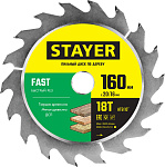 STAYER 160 x 20/16 мм, 18T, диск пильный по дереву 3680-160-20-18_z01 FAST купить по цене 279 ₽ в интернет магазине ТЕХСАД