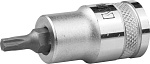 KRAFTOOL 1/2'', 55 мм, S2 сталь, Т27, сатинированная, торцовая бита-головка INDUSTRIE QUALITAT 27905-27_z01 купить по цене 211 ₽ в интернет магазине ТЕХСАД