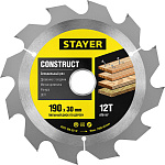STAYER Ø 190 x 30 мм, 12T, пильный диск по дереву с гвоздями 3683-190-30-12 купить по цене 507 ₽ в интернет магазине ТЕХСАД