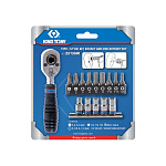 Набор вставок (бит) и головок с трещоткой 1/4'', Torx, Hex, PH, 15 предметов KING TONY 2515MR купить по цене 2 270 ₽ в интернет магазине ТЕХСАД