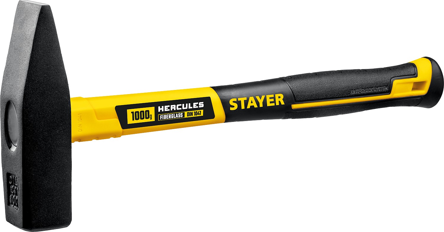 STAYER 1000 г, с фиберглассовой рукояткой, молоток слесарный Hercules 20050-10_z02 купить по цене 950 ₽ в интернет магазине ТЕХСАД